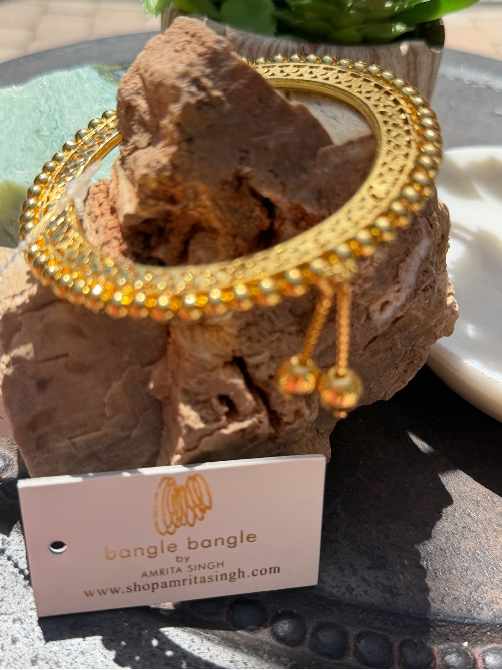 Build A Bracelet Stack -New AMRITA SINGH Bangle Bracelets - 1 pc gold